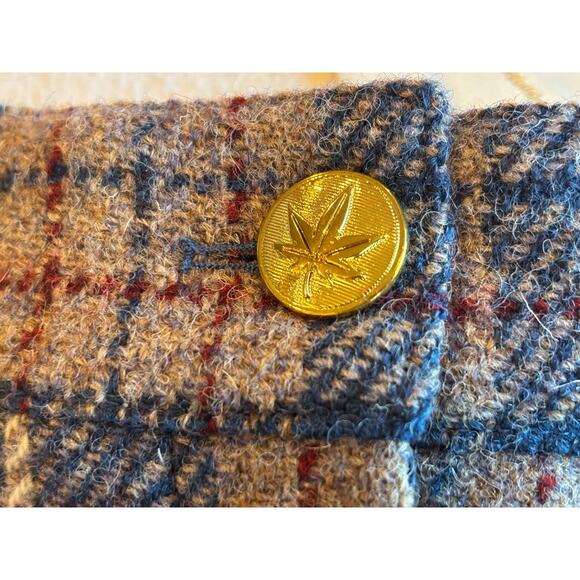 Made in PORTUGAL BOAST, Hand Woven Wool Plaid Shorts Fully Lined  4 Pockets 10 - Picture 6 of 7